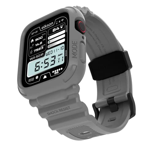 elkson アップルウォッチ バンド Apple Watch 45mm 44mm バンパーケース付き 頑丈なメンズバンド Apple Watch SE iWatch Series 8 7 6 5 4用, Quattro Pro Series スポーツ elkson アップルウォッチ バンド Apple Watch 45mm 44mm バンパーケース付き 頑丈なメンズバンド Apple Watch SE iWatch Series 8 7 6 5 4用, Quattro Pro Series スポーツ