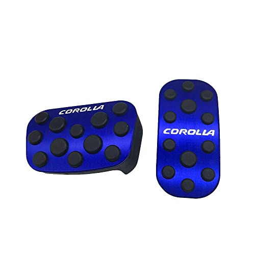 Boyous 最新型 トヨタ 新型カローラクロス/新型カローラ ツーリング/スポーツ/セダン 210系 高品質 アルミ ペダル 工具不要 SPORT TOURING専用設計 ブレーキ アクセル カバー 防キズ 防汚れ 滑り止め 2点セット ブルー