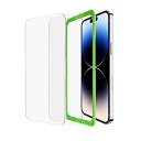 Belkin iPhone 14 Pro Max用 保護ガラスフィルム 強化ガラス 日本AGC旭硝子製 0.33mm 簡単取付キット付き 2枚セット OVA110zz クリア