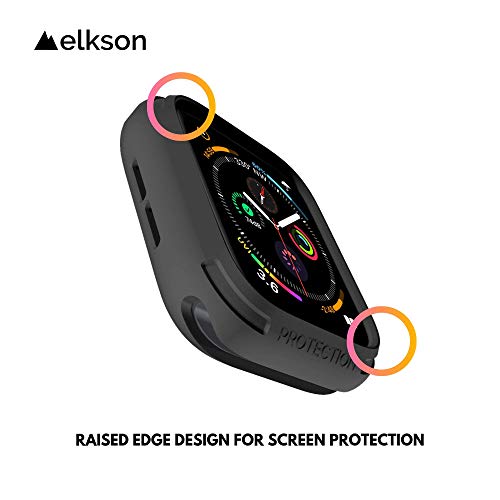 AJ WORKS SHOPのelkson アップルウォッチ カバー Apple Watch 45mm 44mm用 , 頑丈なバンパー ケース Apple Watch SE iWatch Series 7 6 5 4用 スポーツミリタリー保護ケース プロテクター 落下防止 耐衝撃｜アングル3