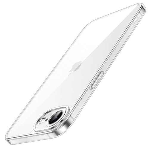 Rakuten - JETech iPhone 17e (2026) / iPhone 16e用 スリムケース カメラレンズ全面保護 薄型 軽量 クリア ミニマリスト 保護フォンカバー 6.1インチディスプレイ (クリア)