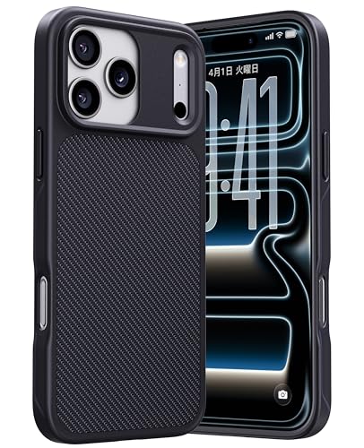 Rakuten - 定番神作 高精度MagSafe対応 CASEKOO iPhone 17 Pro 用 ケース OISafe 耐衝撃 滑り止め 指紋防止 米軍MIL規格 マット仕上げ マグネット搭載 衝撃吸収 頑丈 ストラップホール付き スマホスタンド付き いphon