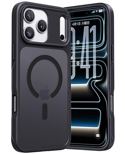 Rakuten - 定番神作 高精度MagSafe対応 CASEKOO iPhone 17 Pro Max 用 ケース OISafe 米軍MIL規格 耐衝撃 滑り止め 指紋防止 マット仕上げ マグネット搭載 衝撃吸収 頑丈 ストラップホール付き スマホスタンド付き い