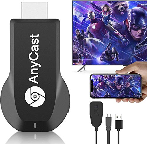 Anycast クロームキャスト ミラーキャスト1080P 無線HDMI レスモード切替え不要の簡単接続 大画面/動画転送 HDMIミラーキャストスマホテレビ接続 iOS Android Windows MAC OS対応 Miracast/AirPla