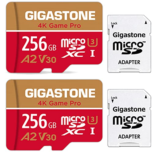 5ǯݾ Gigastone 256GB ޥSD A2 V30 2pack 2ĥå Ultra HD 4K ӥǥϿ ®...