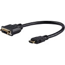 StarTech.com HDMI-DVI-DϊP[uA_v^ 20cm HDMI(19s) IX-DVI-D(25s) X HDDVIMF8IN
