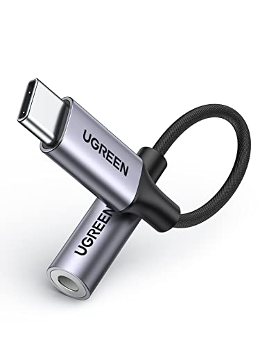 ハイレゾ音質 UGREEN USB C イヤホンジャック 変換 USB C イヤホン変換アダプター Type C-3.5mm 変換アダプタ DAC搭載 24bit/96KHz対応 Hi-Fi音質対応 TRRS/4極 タイプc イヤホン 変換 高耐久