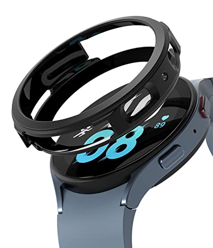 Ringke Galaxy Watch 5 44mm ケース 保護 カバー ソフト TPU スリム 超薄型 変色防止 ギャラクシーウォッチ3 ケース Smartwatch スマートウォッチ ケース Air Sports ブラック