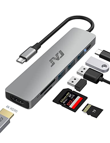 USB C nu 7-in-1 USBC HDMI ϊA_v^ ^Cvc nu 4K HDMI / PD }[d/ USB 3.0/ 2.0/ SD/ MicroSD JVJ hbLOXe[V Switch hbN Thunderbo