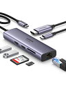 UGREEN USB Cnu 7-IN-1 USB3.0nu 4K@60Hz HDMIo 100W PD}[d Type-CA_v^[ 2*USB 3.0|[g 4K HDMI 100W Power Delivery MKrbgC[Tlbg LAN