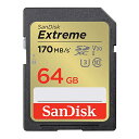 SanDisk (TfBXN) 64GB Extreme (GNXg[) SDXC UHS-I [J[h - C10/U3/V30/4K/UHD SDJ[h - SDSDXV2-064G-GNCIN