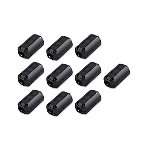 乐天商城 - YFFSFDC フェライトコア ノイズフィルター ヒンジ式 内径Φ5mm 電源線 高周波 ノイズフィルター パッチンコア ノイズ除去 ブラック 10個入り