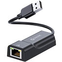 QUUGE USB-A LLANA_v^ SwitchΉ USB2.0 Type-A to RJ45 ϊP[u hCo[sv 10/100 Mbps USB2.0|[g C[TlbgA_v^  ₷