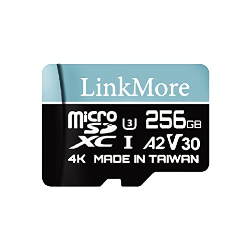 LinkMore MicroSDXCカード 256GB A2 / V30 / U3 / Switch対応/SDアダプター付 読込最大160MB/s