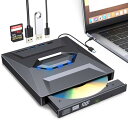 xunbida CD/DVDドライブ 外付け USB3.0Type-cポート両用 内蔵ケーブル 2023業界新開発 CD DVD 読み込み 書き込み 録画込み対応 DVDレコ DVD-Rプレイヤー 薄型 静音 超高速 エラー校正 Windows 1