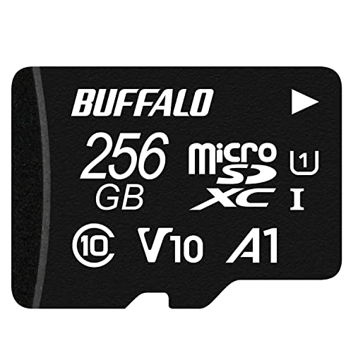 バッファロー microSD 256GB 100MB/s UHS-1 U1 microSDXC Nintendo Switch/ドライブレコーダー 対応 V10 A1 IPX7 Full HD データ復旧サービス対応 RMSD-256U11HA