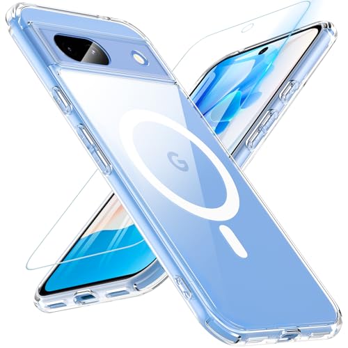 乐天商城 - Google Pixel 8a ケース ガラスフィルム付き MagSafe対応 BESINPO Pixel 8a ケース 黄ばみなし ストラップホール付き グーグル ピクセル 8a ケース 米軍MIL規格 耐衝撃 耐久性 google pixel