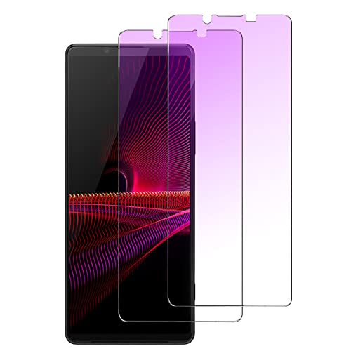 乐天商城 - ブルーライトカット Xperia1 III 用 ガラスフィルム ブルーライト SOG03 SO-51B フィルム 強化ガラス 保護フィルム 貼り付け簡単/指紋防止/硬度9H/2枚セット