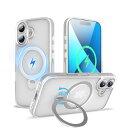 2024新開発 定点360度回転スタンド KWATUNG iphone 16 用 ケース MagSafe対応 ワイヤレス充電対応 アイフォン16 用 ケース 隠し収納式スタンド 横縦両立 角度調整 スマホケース iphone 16 用 リング マグネ