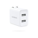 UGREEN usb充電器 2ポート USBフルスピード充電器 ACアダプター 3.4A PSE認証済み 折りたたみ式プラグ iPad/iPhone13/ XR...