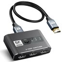 8K@60Hz avedio links HDMI切替器/分配器 4K 120Hz 3入力1出力 アルミ合金製 電源不要 手動切り替え 超高速HDMI セレクターHDMI スイッチャ 48Gbps HDCP2.3 HDMI2.1 4K@120Hz