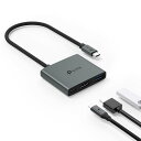 TP-Link USB Type-C 3ポート ハブ 4K@60Hz HDMI / 100W 高速給電/USB 3.0 Type-A ポート x1 プラグプレイ Windows 11/10/8.1 Linux OS iPad OS iOS Chrome(2)