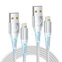 iPhone 充電ケーブル 1m Aioneus ライトニングケーブル 2本セット あいふおん充電コード ナイロン編み アイホン Lightning ケーブル 充電器 充電コード iPhone 14 13 12 11 8 7 X XR XS Pro M(2)