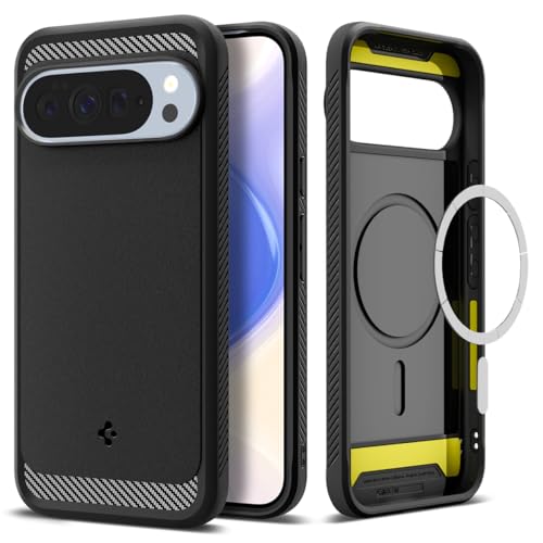 乐天商城 - Spigen Pixel 10 Pro XL ケース Magsafe対応 マット仕上げ TPU 指紋防止 滑り防止 バンパー 耐衝撃 米軍MIL規格 ラギッドアーマー マグフィット ACS09721 (マット ブラック)