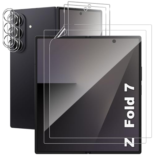 乐天商城 - 6枚入り For Galaxy Z Fold7 ガラスフィルム 2枚 +背面スクリーンフィルム 2枚 +カメラ保護 2枚 指紋防止 ギャラクシー Z Fold 7 SC-56F 対応 salywin 衝撃保護 透明感良し 撥水撥油 気泡ゼロ 飛散防止