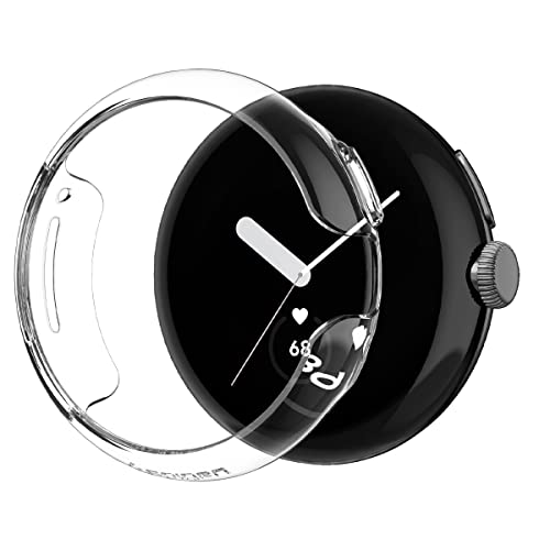 乐天商城 - Spigen Google Pixel Watch 2 / Pixel Watch 1 ケース 落下 衝撃 吸収 簡単な取り付け 超薄型 シンプル スリム 軽量 保護カバー シン フィット ACS05794 (クリスタル クリア)