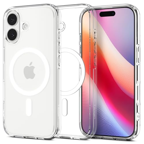 乐天商城 - Spigen 創業18年の技術力 iPhone 17 MagSafe対応 クリア 透明 ストラップホール 米軍MIL規格 ウルトラ ハイブリッド マグフィット (クリア ホワイト) ACS10082