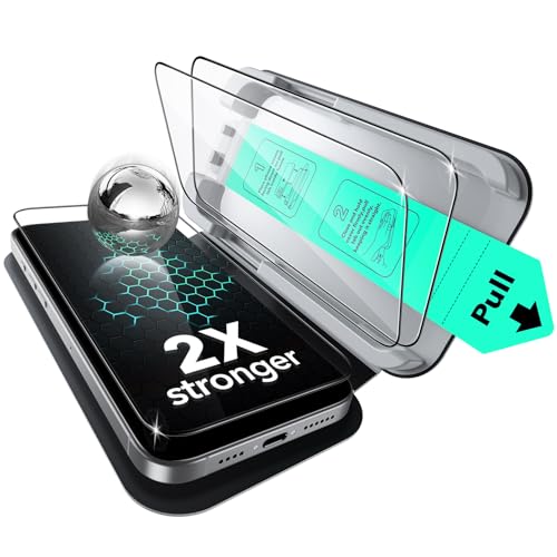 Rakuten - 3秒で完成 秒貼革命 ESR ガラスフィルム for iPhone 17 Pro Max 用 強化ガラス 米軍MIL規格 9H硬度 さらさら 3枚 気泡無し 割れ防止 指紋防止 自動除塵 0.5M鋼球落下テスト 高耐久 0.3mm超薄 擦り傷防止 0