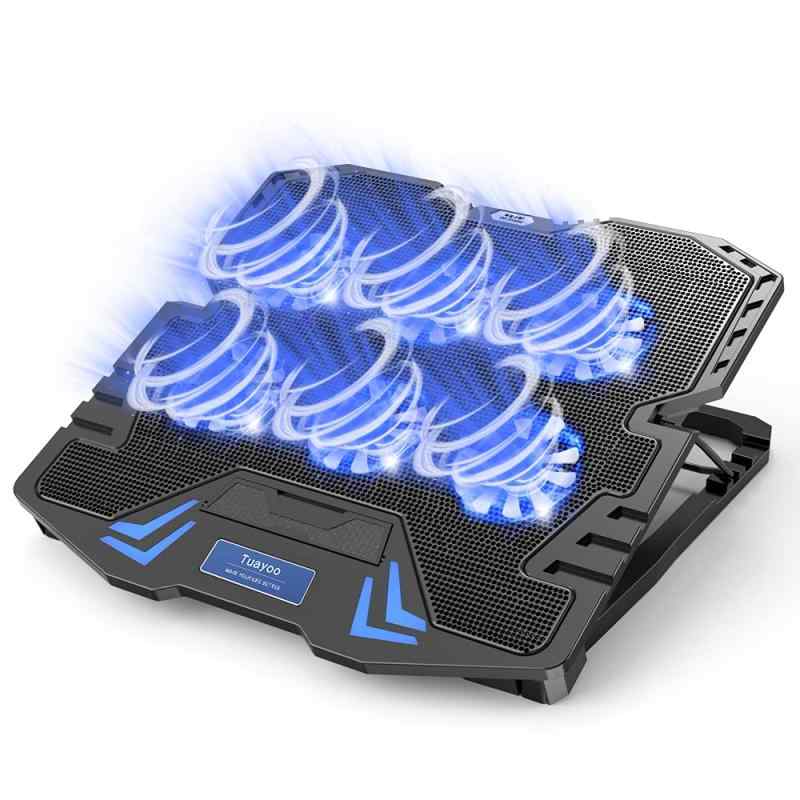 『2024新登場・強冷 冷却ファン』ートパソコン冷却パッド 冷却台 6つ冷却ファン搭載 5段階高度調整可 風量調節可 ートPクーラー 大風量・低騒音