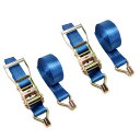 HELIX ラッシングベルト 2本セット ラチェット式 ベルト幅 50mm 破断荷重3000kg フック Jタイプ 3T 荷締め 固定 日本語説明書付き(3)