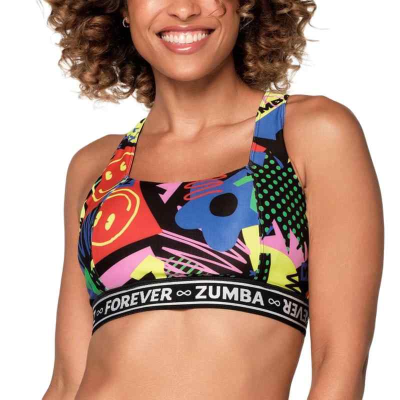 [zumba wear] [ズンバウエア] スポーツブラ BRA ダンス フィットネス プリント柄 Z1T000398(3)