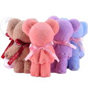 MIMIA プチギフト かわいい タオル ハンカチ ギフト プレゼント景品 結婚式 ホワイトデー お返しタオルギフト くま 個包装