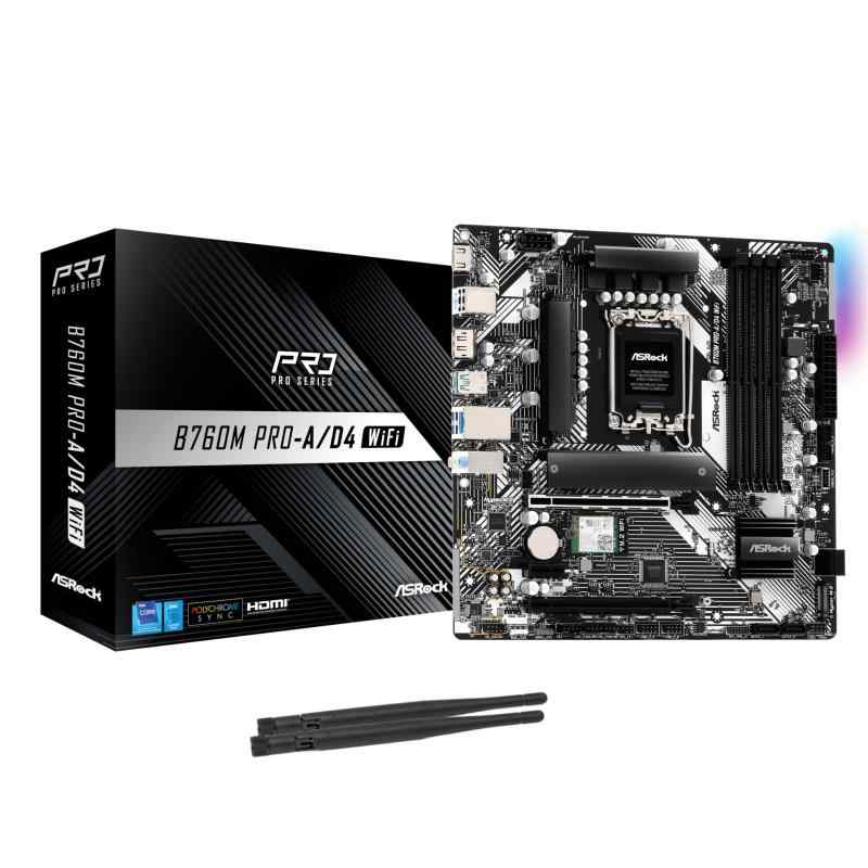 マザーボード B760チップセット搭載 Micro-ATX DDR4 Intel 第12世代 13世代oreプロセッサー対応 Bluetooth 無線Wi-Fi 6E USB 3.2 Gen1 Type- PI Express 4.0 M.2 Dサポート