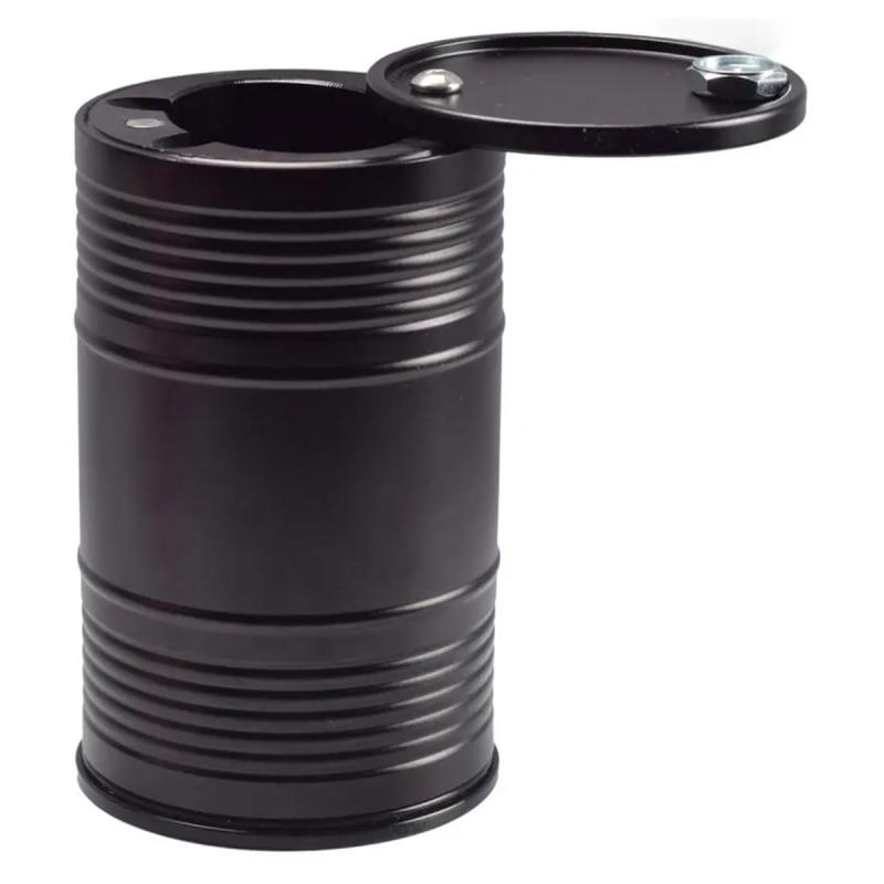 E LL ドラム缶型 携帯灰皿 おしゃれ 蓋付き 屋外 スタンド 車用 スタンド灰皿