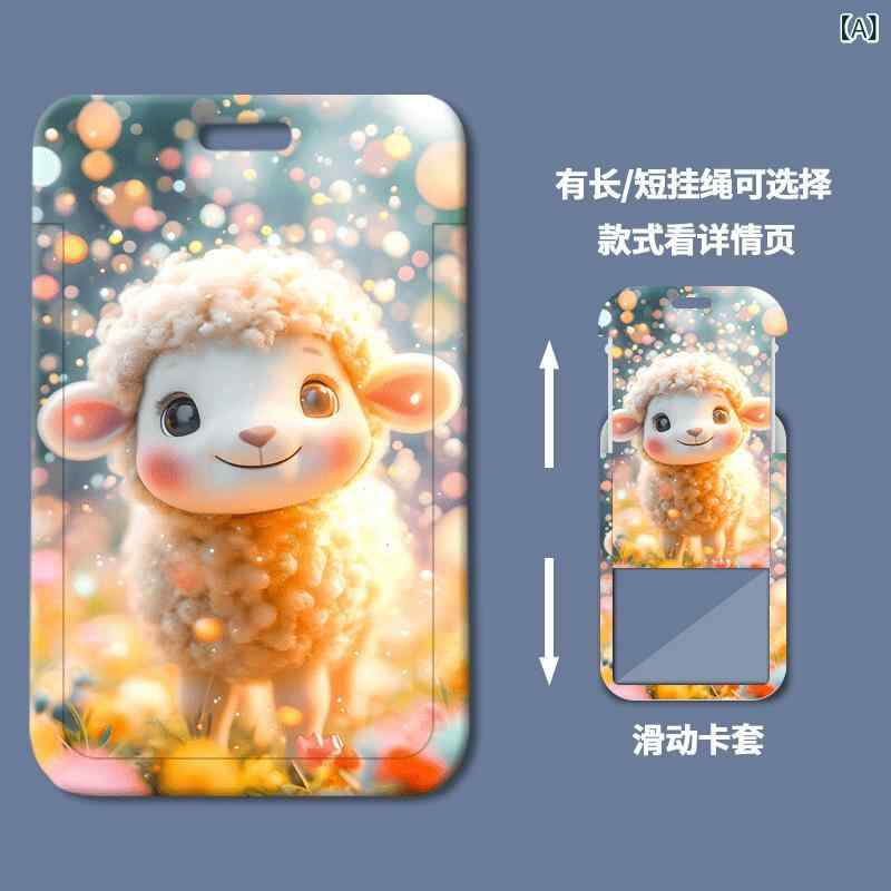あじゅりのパスケース レディース メンズ キッズ スライド式 プラスチック 定期入れ icカード キャラクター 社員証 キーホルダー カードケース かわいい 通勤 通学｜アングル2
