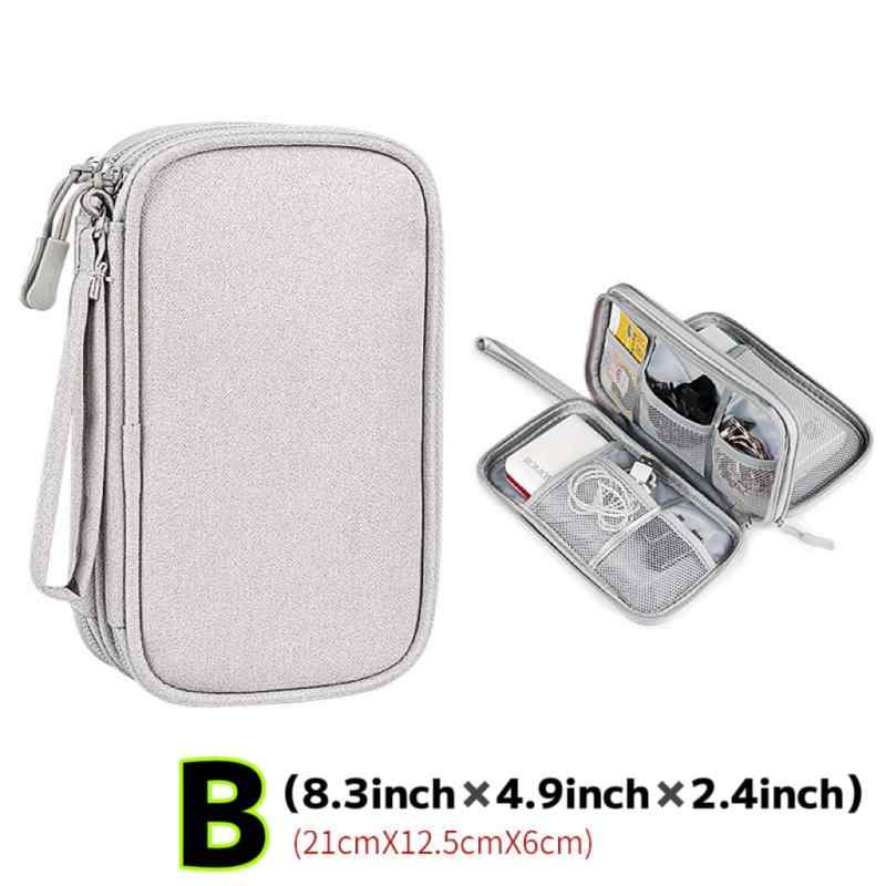 NEW ケーブル収納ポーチ 3層タイプ トラベルポーチ 充電器 充電ケーブル イヤホーンコード SDカード USBメモリ マウス収納バッグ P小物入れ 大容量 旅行 出張 便利グッズ