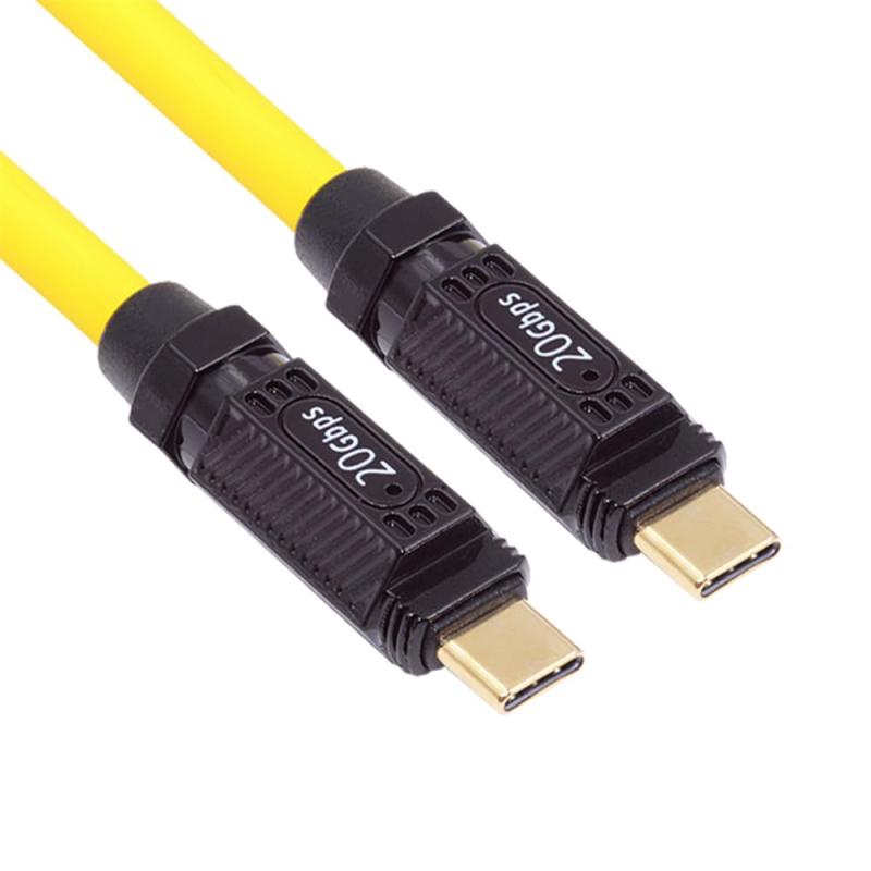 Xiwai USB4 USB- Type- ストレッチ コイル状延長ケーブル 20Gbps 140W 8K 5K 4K@60Hz Thunderbolt3/4 対応