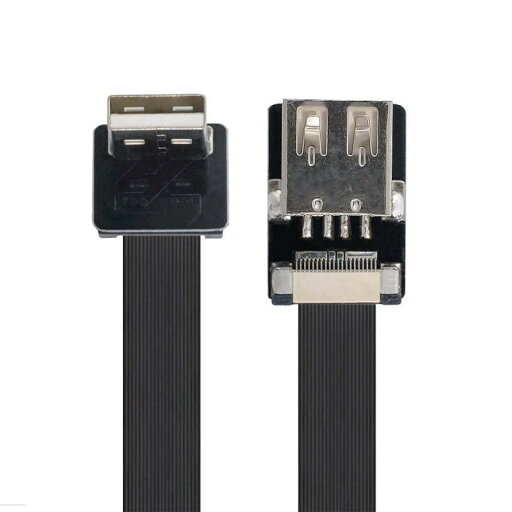 下向き USB 2.0 タイプ A オス - メス延長データ フラット スリム FP ケーブル FPV & ディスク & スキャナ & プリンタ用 下向き USB 2.0 タイプ A オス - メス延長データ フラット スリム FP ケーブル FPV & ディスク & スキャナ & プリンタ用