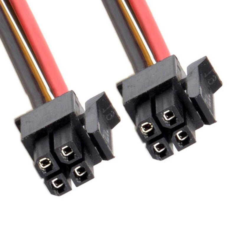 ケーブル ATX Molex マイクロフィットコネクタ 4Pin オス - オス電源 12V ケーブル 20A ピッチ = 3.0mm D 電源 5.5 x 2.1mm / 2.5mm オス - 5.5 2.1/2.5mm オスプラグケーブル 直角 9