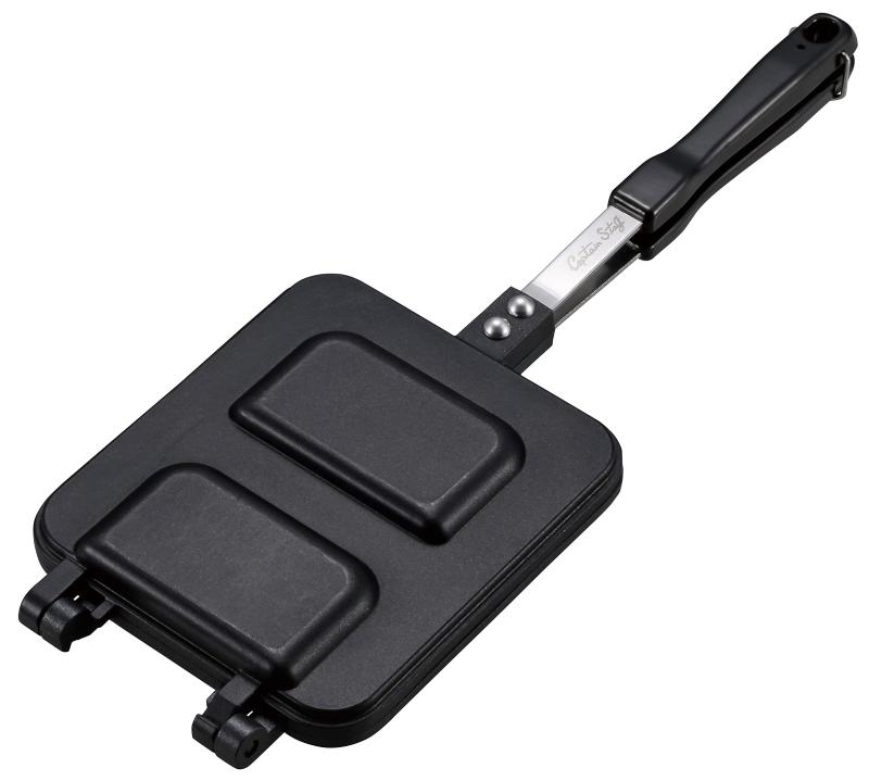 キャプテンスタッグ(APTAIN STAG) BBQ用 キャストアルミ ホットサンドトースター ホットサンドメーカー トーストメーカー ふっ素樹脂加工 【IH対応・直火用】