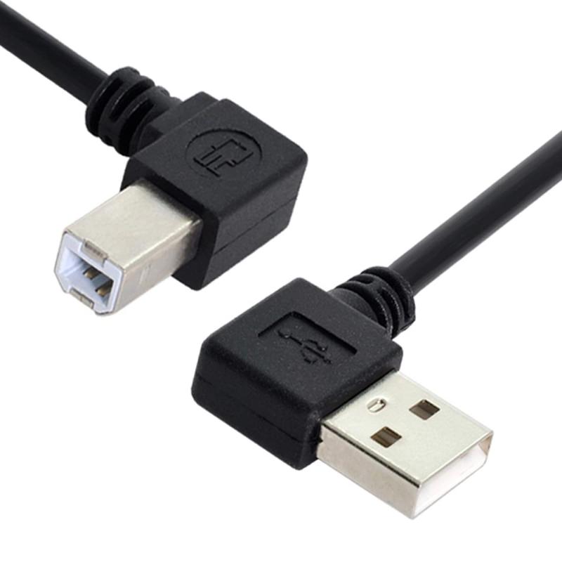 デュアルUSB 2.0オス→標準BオスYケーブル プリンタスキャナー外付けハードディスクドライブ用5V電源対応
