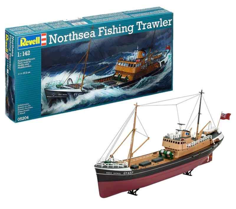 ドイツレベル(Revell) 1/142 Northsea トロール 漁船 05204 プラモデル組み立て、塗装が必要なプラモデル。別途、工具、塗料等が必要。