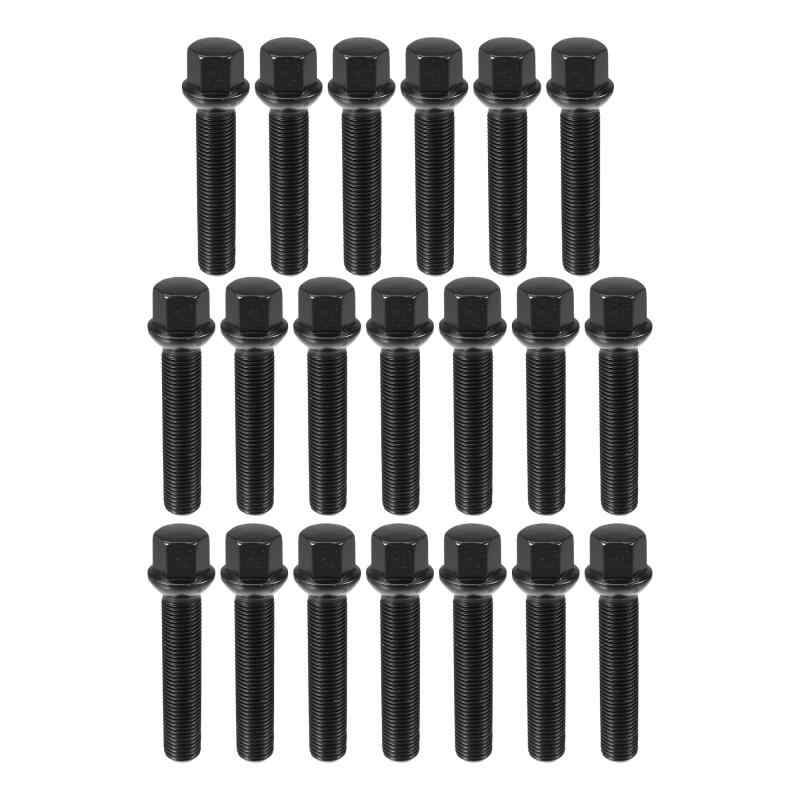 ホイールスペーサーボールシート用M14x1.5延長ホイールラグボルト 19mm六角 65mmシャンク長 VWに対応用 用 - 20個パック