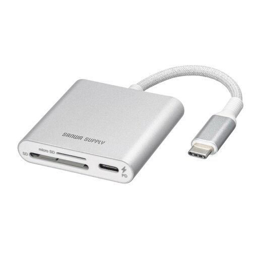 サプライ USB PD充電対応 Type-カードリーダー ADR-5TSDPW サプライ USB PD充電対応 Type-カードリーダー ADR-5TSDPW