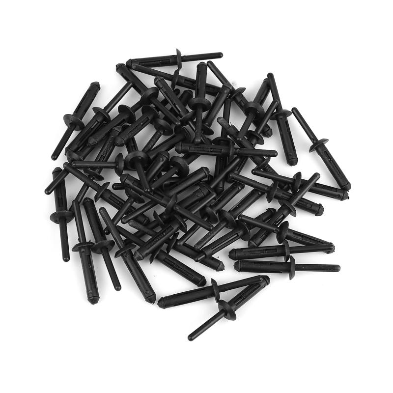 プラスチック リベット バンパー ファスナー クリップ リテーナー ジープに対応 ラングラーに対応 ブラック 50個入り