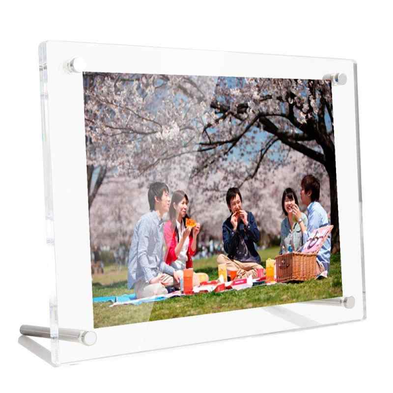 写真立て 額縁 アクリルフォトフレーム B5 フォトフレーム UVカット 賞状額 ピクチャーフレーム 掛け可能 お洒落 フォトスタンド
